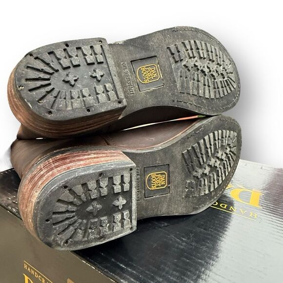 Dan Post Albuquerque Brown Leather Waterproof Pull on Boots Men's size 10 EW - Picture 8 of 12